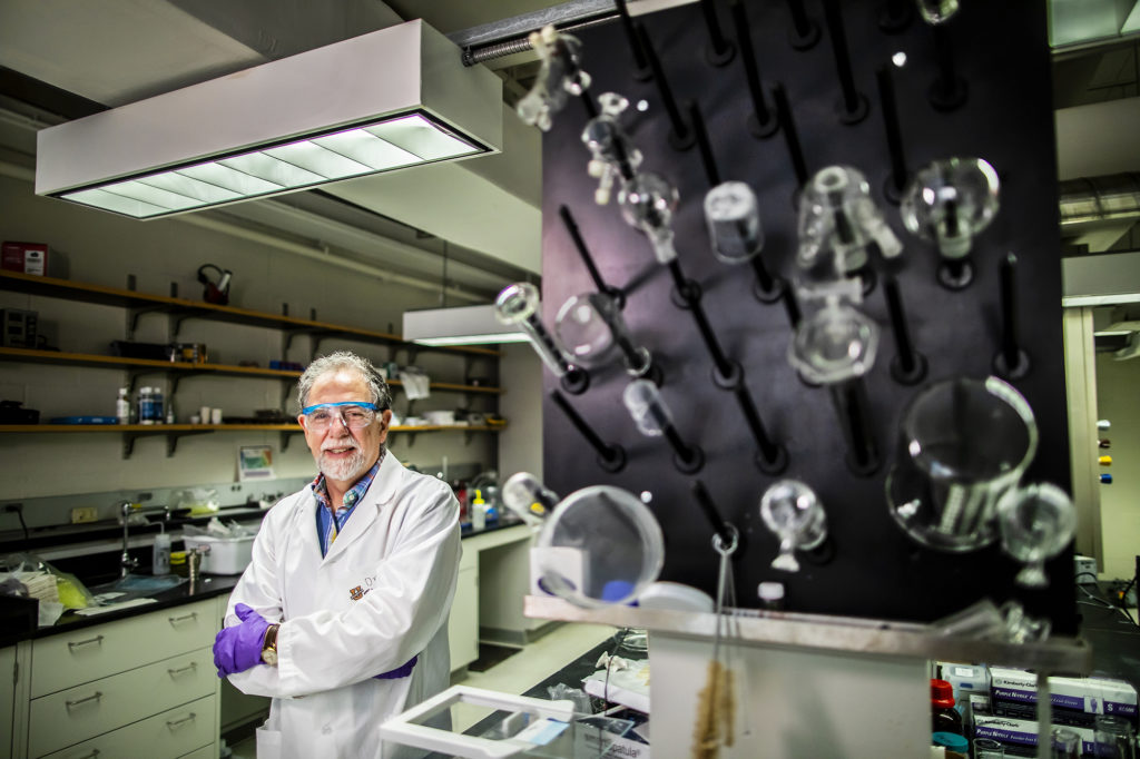 Chemist Thomas Mallouk in August 2019. His 20-person lab focuses on synthesizing new nanoscale materials and analyzing their potential in energy-conversion technologies. They’re all now working remotely, having shifted their attention to writing and regular check-ins.