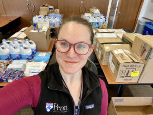 Ph.D. student Noa Erlitzki is on the leadership team of PPEnn PALS, the volunteer student organization coordinating the PPE donation response across campus. (Image: Penn Medicine)