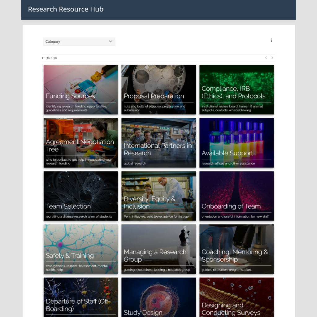 Resource Hub category screenshot